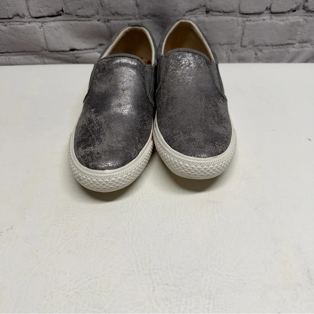 Denim & supply Ralph Lauren Metallic Gray Slip-On Loafers Sz 10 nwot